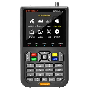 GTMEDIA V8 Finder 2 Wyszukiwarka satelitarna Cyfrowy miernik pomiaru sygnału FTA DVB-S/S2/S2X Detektor pomiarowy sygnału - - Inne akcesoria audio-wideo - miniaturka - grafika 1