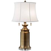 Lampy stojące - Elstead Lighting Stateroom 2Lt Table Lamp Bali Brass FE/STATERM TL BB Elstead lampa stołowa stylowa abażurowa FE/STATERM TL BB) - miniaturka - grafika 1