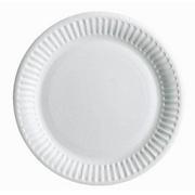 Party & Paper Solutions 100 białe talerze papierowe  średnica: 18 cm  wysokiej jakości i trwałe talerz, idealny do gorących i zimnych potraw unknown