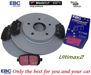 Tylne klocki Ultimax2 + tarcze hamulcowe 305mm EBC seria PREMIUM Chrysler Voyager Town Country 2008- - Tarcze hamulcowe - miniaturka - grafika 1