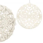 Bombki - Zawieszka Choinkowa Kremowa Okrągła Ozdoba Na Choinkę 9 Cm - miniaturka - grafika 1