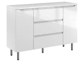 Szafki łazienkowe - Szafka Stojąca Z Blatem ETH 120 cm K - Biały Wysoki Połysk - miniaturka - grafika 1