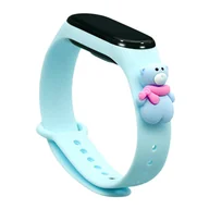Etui i futerały do telefonów - Strap Xmas opaska do Xiaomi Mi Band 6 / Mi Band 5 świąteczny silikonowy pasek bransoletka niebieski (miś) - miniaturka - grafika 1