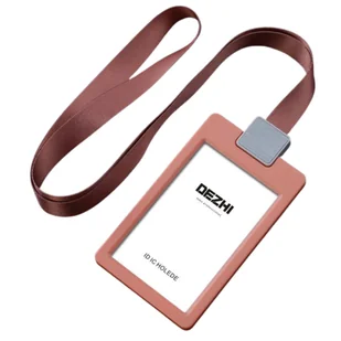 Holder na Kartę ID + Smycz Dezhi Etui na Identyfikator ŁOSOSIOWY - Identyfikatory - miniaturka - grafika 1