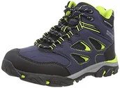 Buty dla chłopców - Regatta Unisex dziecięce buty trekkingowe Chaussures Techniques De Marche Junior Holcombe, niebieski - Navy Lime Punch - 38 EU - miniaturka - grafika 1