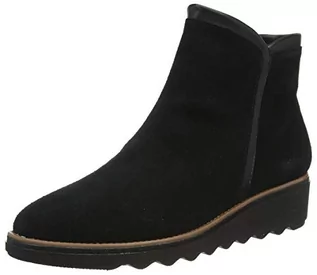 Botki damskie - Clarks Sharon Heights damskie sztyblety, klasyczne, Black Sde, 39.5 EU - grafika 1