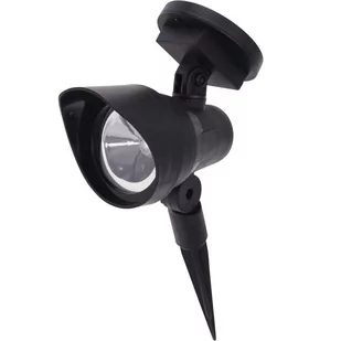 Reflektor solarny do ogrodu, wys. 28 cm, 1 dioda LED, czarny - Lampy ogrodowe - miniaturka - grafika 1