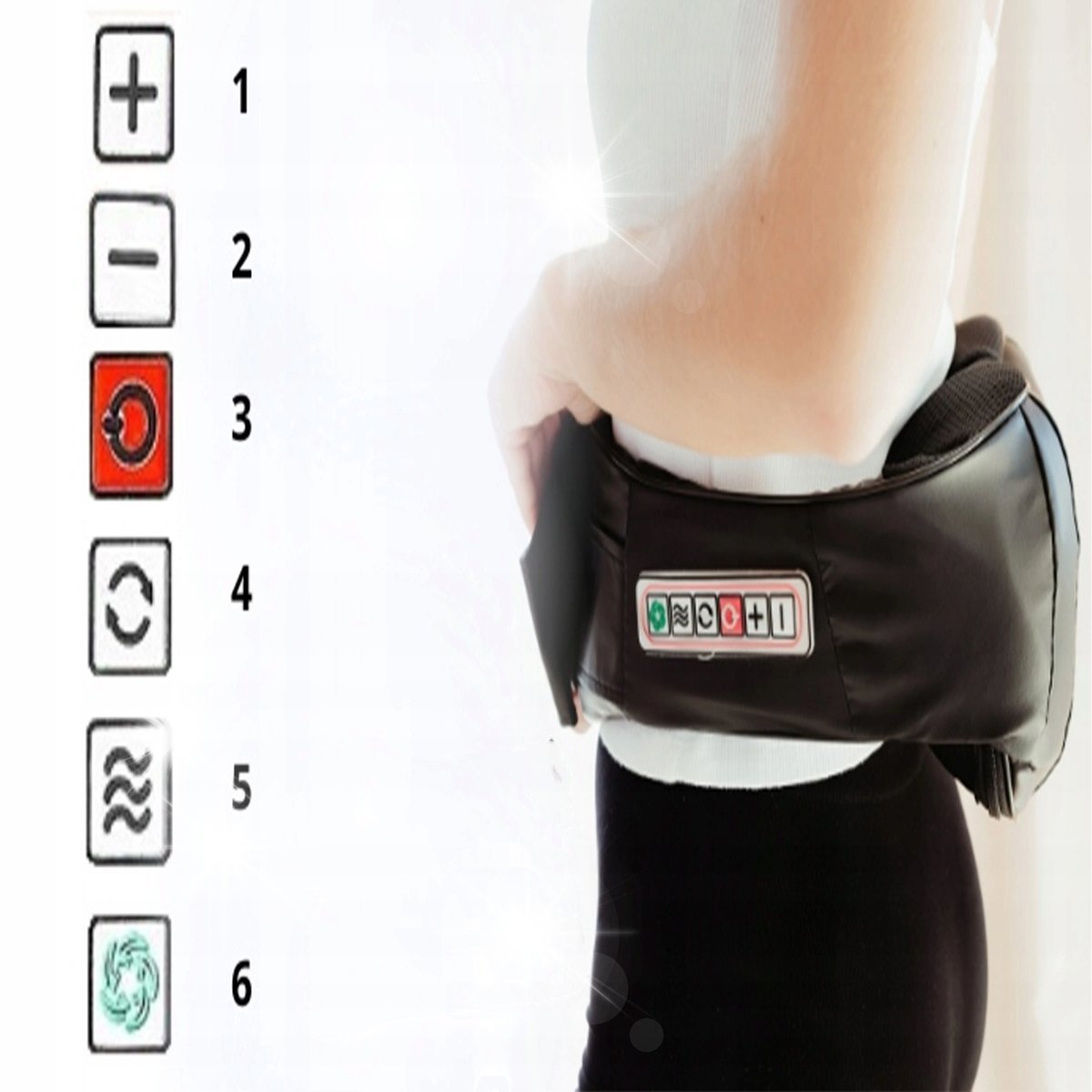 MASAŻER SZYI KARKU RAMION PLECÓW SHIATSU GŁOWICE SPRĘŻYNUJĄCE DZIEŃ MATKI