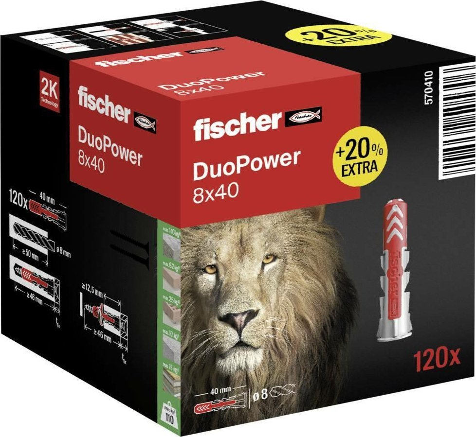 Fischer FISCHER KOŁEK DUOPOWER 8x40 100szt.
