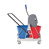 Inne artykuły do sprzątania - Wózek dwuwiaderkowy z prasą 2x17l MEDICLEAN /IM-SPR-0500/ - miniaturka - grafika 1