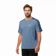 Koszulki męskie - Męska koszulka szybkoschnąca Jack Wolfskin NARROWS T M elemental blue - S - miniaturka - grafika 1