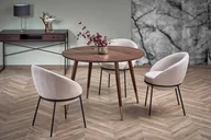 Stoły - DOMENICO stół blat - orzech, nogi - orzech / złoty (2p=1szt) - miniaturka - grafika 1