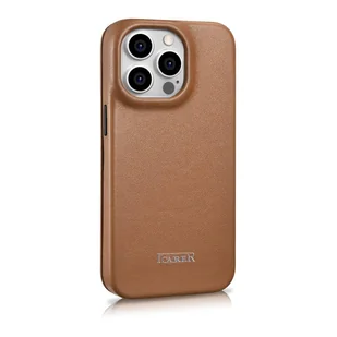 iCarer CE Premium Leather Folio Case skórzane etui iPhone 14 Pro z klapką magnetyczne MagSafe brązowy (WMI14220714-BN) - Etui i futerały do telefonów - miniaturka - grafika 4