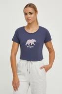 Koszulki sportowe damskie - Columbia t-shirt damski kolor granatowy - miniaturka - grafika 1