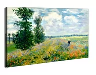 Obrazy i zdjęcia na płótnie - Pole Maków Argenteuil, Claude Monet - obraz na płótnie Wymiar do wyboru: 70x50 cm - miniaturka - grafika 1