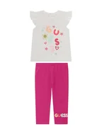Legginsy - Guess Komplet t-shirt i legginsy A6GG08 K6YW4 Biały Regular Fit - miniaturka - grafika 1