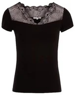 Koszulki i topy damskie - Morgan T-shirt damski, czarny (Noir Noir), XS - miniaturka - grafika 1