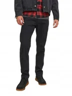 Spodnie męskie - JACK & JONES CZARNE JEANSY PROSTE Z PRZETARCIAMI BAWEŁNA 31/32 N2A - miniaturka - grafika 1