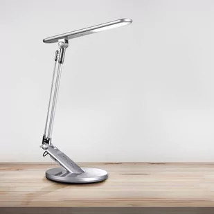 Optimum LED lampka biurkowa 7W/400lm srebrna - Lampy stojące - miniaturka - grafika 1