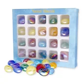 Czasopisma - Zestaw Kryształów 20 Kamieni Aura Kolekcja Kolorowe Kamyki Tęczowe Połysk - miniaturka - grafika 1