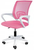 Fotele i krzesła biurowe - Fotel Obrotowy Ergonomiczny Do Biura Gabinetu VENTO MESH Różowy Mikrosiatka - miniaturka - grafika 1