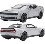 Zabawki zdalnie sterowane - Model Samochód Dodge Challenger Metalowy 1:32 Światła Dźwięk Napęd Baterie - miniaturka - grafika 1
