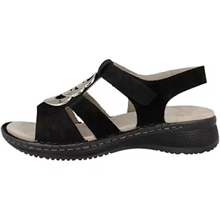 ARA Sandały damskie 12-29011, Black 12 29011 01, 38 EU - Sandały damskie - miniaturka - grafika 1
