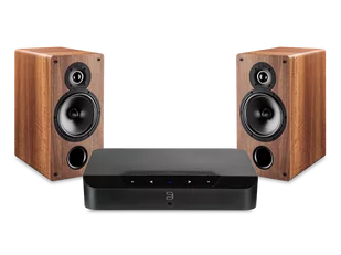 Bluesound POWERNODE EDGE (czarny) + Tesi 261 (orzech) - Zestawy stereo - miniaturka - grafika 1