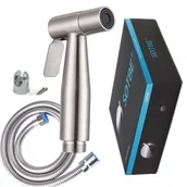 Akcesoria do armatury i ceramiki - SOTBE LARK BIDETTA DUE INOX Zestaw słuchawka bidetowa z wężem i uchwytem. STAL NIERDZEWNA INOX - miniaturka - grafika 1