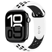 Akcesoria do zegarków - Crong Duo Sport - Pasek do Apple Watch 38/40/41/42 mm (biały/czarny) - miniaturka - grafika 1