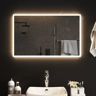 vidaXL Lustro łazienkowe z LED, 50x80 cm - Lustra - miniaturka - grafika 1