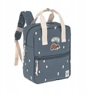 Plecaki szkolne i tornistry - Lassig Mini Square Backpack Happy Prints Navy - miniaturka - grafika 1