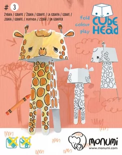 Żyrafa Cube Head Złóż I Pokoloruj - Zabawki kreatywne - miniaturka - grafika 1