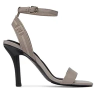 Sandały damskie - Sandały Tommy Hilfiger Sporty Leather High Heel Sandal FW0FW07795 Beżowy - miniaturka - grafika 1