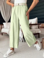 Spodnie damskie - Spodnie damskie dzwony CHIMAS miętowe Dstreet UY2108 - miniaturka - grafika 1