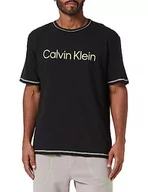 Koszulki męskie - Calvin Klein Koszulka męska S/S Crew Nk, Czarny, S - miniaturka - grafika 1