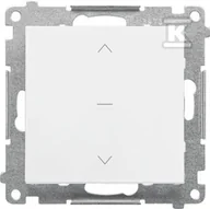 Sterowanie roletami - Łącznik roletowy trójpozycyjny 1-0-2 (moduł) 10 A, 250 V~, szybkozłącza: Biały mat, SIMON55 - miniaturka - grafika 1