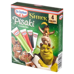 Dr. Oetker Pisaki cukrowe Shrek 76 g (4 x 19 g) - Dodatki do ciast w proszku - miniaturka - grafika 1