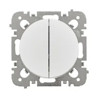 Wyłączniki światła i elektryczne - LEXMAN Włącznik podwójny schodowy Ardea Biały LEXMAN - miniaturka - grafika 1