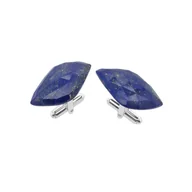 Spinki do mankietów i krawatów - Spinki do mankietów Lapis Lazuli (S1172) Srebro [925] - miniaturka - grafika 1