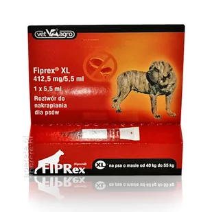 Fiprex Spot-On XL (psy 40-55kg) 1 pipeta 1191 - Artykuły przeciw pasożytom - miniaturka - grafika 1