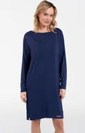 Piżamy damskie - Koszula nocna damska granatowa z długim rękawem Akord, Kolor granatowy, Rozmiar S, Italian Fashion - Primodo.com - miniaturka - grafika 1
