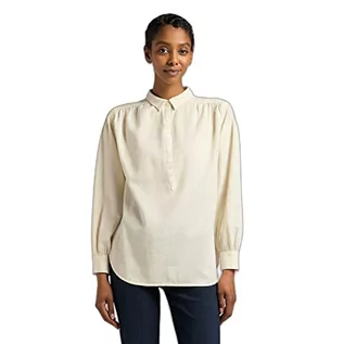 Koszulki i topy damskie - Lee Damska koszulka z krótkim rękawem, écru, XL - grafika 1