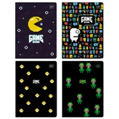 Zeszyty szkolne - 4 X ZESZYT DLA CHŁOPCA A5, 16 KARTEK, TRZYLINIA, INTERDRUK GAME OVER - miniaturka - grafika 1