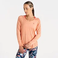 Koszulki i topy damskie - Dare 2b Koszulka damska z długim rękawem Discern Pomarańczowy, Rozmiar: 42 - miniaturka - grafika 1