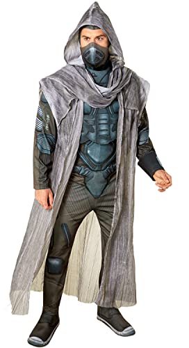 Rubies Męski kombinezon z kapturem Dune Deluxe Paul, płaszcz z kapturem i maska, jak pokazano, XL
