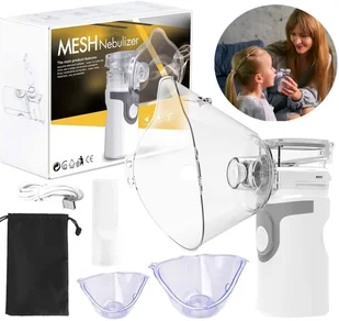 INHALATOR NEBULIZATOR DZIECI DOROSŁYCH PRZENOŚNY - Inhalatory i akcesoria - miniaturka - grafika 1