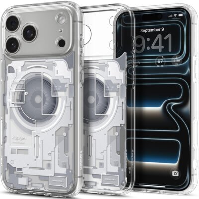 Spigen Etui Ultra Hybrid MagSafe do Apple iPhone 17 Pro/18 Pro Biało-przezroczysty ACS12163