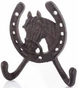 Wieszaki i stojaki - Wieszak na klucze podkowa konie żeliwo mały 12,5x11,5 - miniaturka - grafika 1
