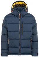 Kurtki męskie - camel active Męska kurtka pikowana basic, zimowa, niebieski, 58 - miniaturka - grafika 1